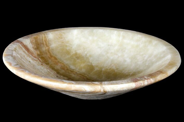 Decorative, Carved Brown Calcite Bowl - Morocco #119353